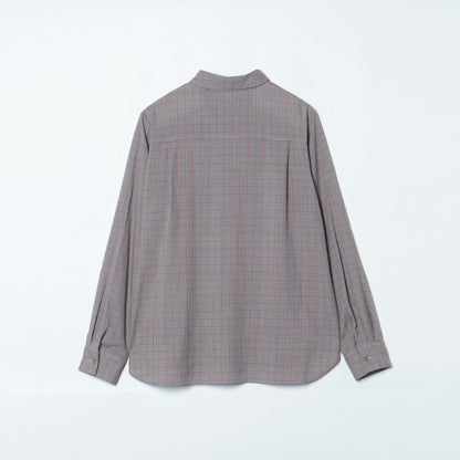 カラードラインレトロチェック レギュラーカラーシャツ
