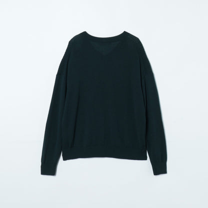 【L】ウォッシャブルウール ケーブルニットプルオーバー