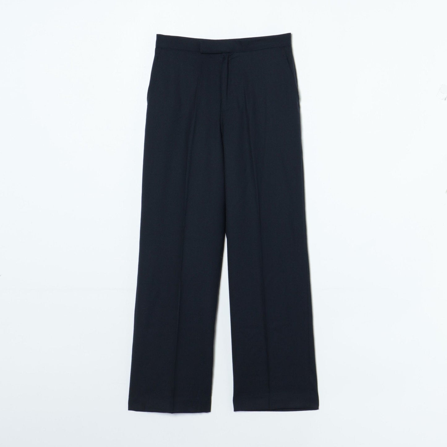 ウールシルクストレッチ セミワイドパンツ