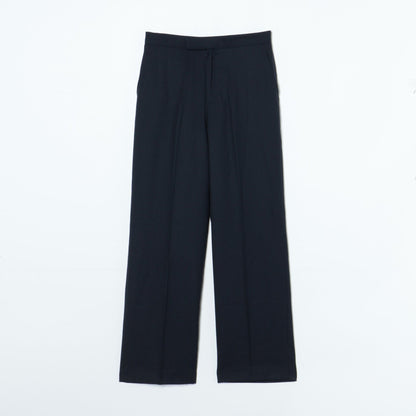 ウールシルクストレッチ セミワイドパンツ
