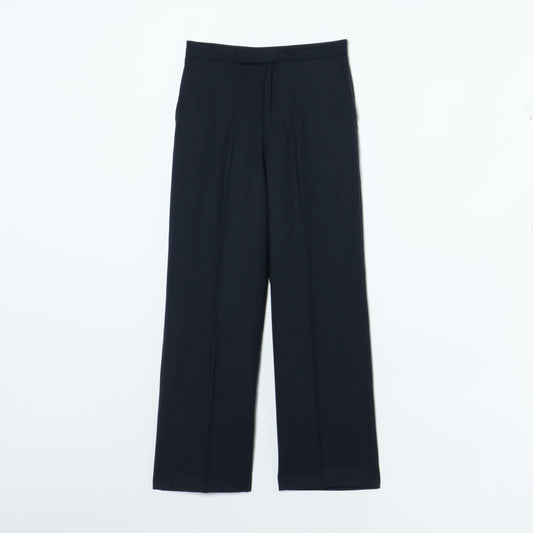 ウールシルクストレッチ セミワイドパンツ