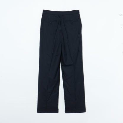 ウールシルクストレッチ セミワイドパンツ