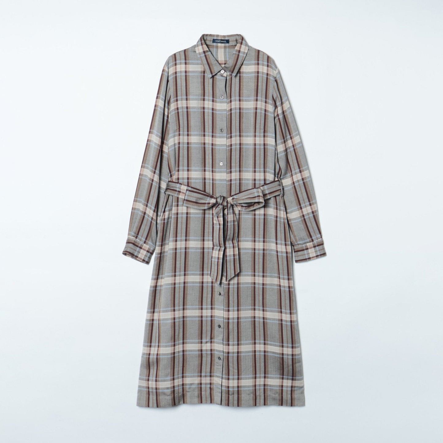 アロマチェック シャツワンピース