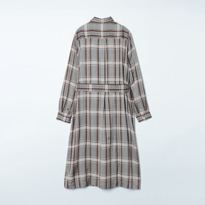 アロマチェック シャツワンピース