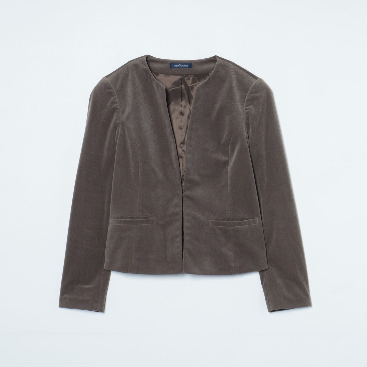 ライトベロアツイル ノーカラージャケット