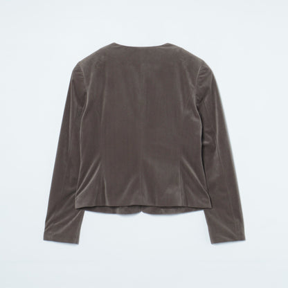 ライトベロアツイル ノーカラージャケット