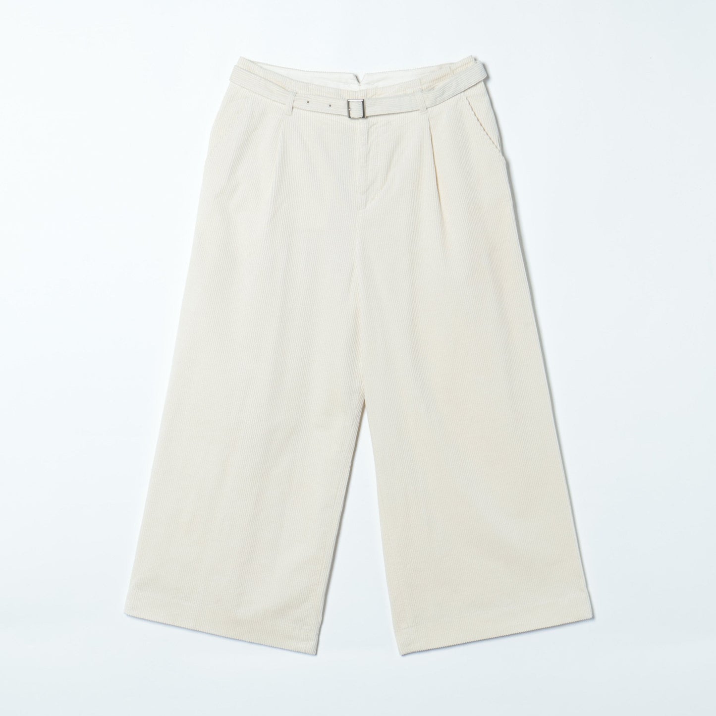 オーガニックコットンコーデュロイ クロップドワイドパンツ
