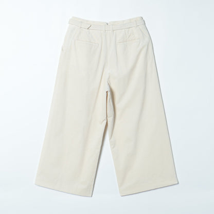 オーガニックコットンコーデュロイ クロップドワイドパンツ