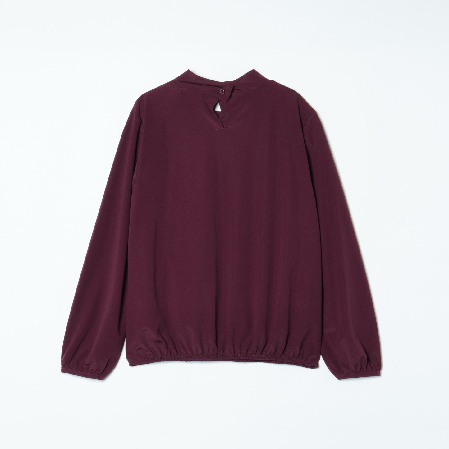 リボン風ハイネック カットソーブラウス