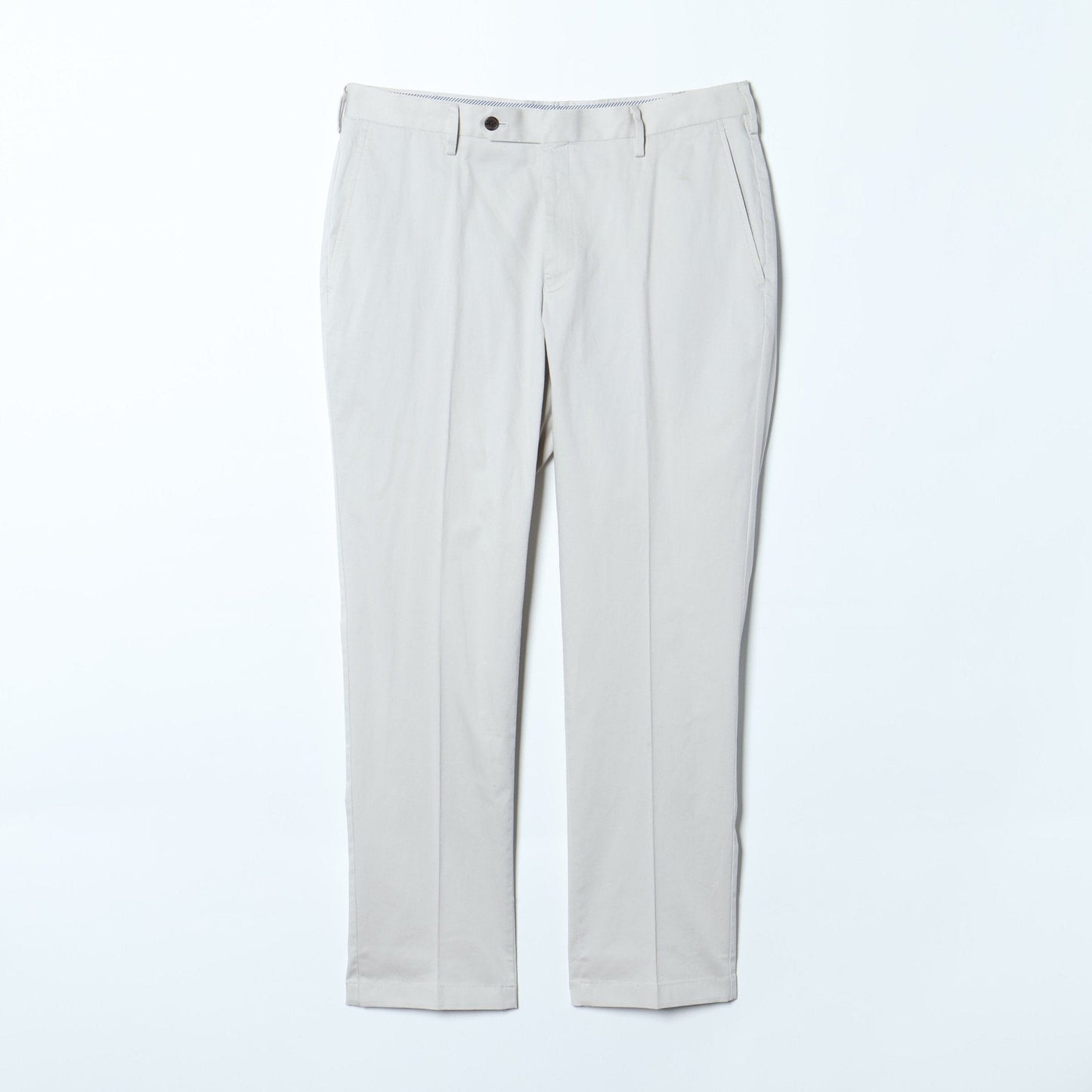 コットンリネン ストレッチピケパンツ(ノータック・ハーフ仕上げ)