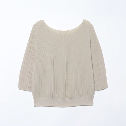 【L】【ホールガーメント】求心編みニットプルオーバー
