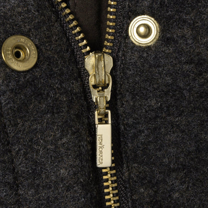 異素材コンビ ジップアップブルゾン