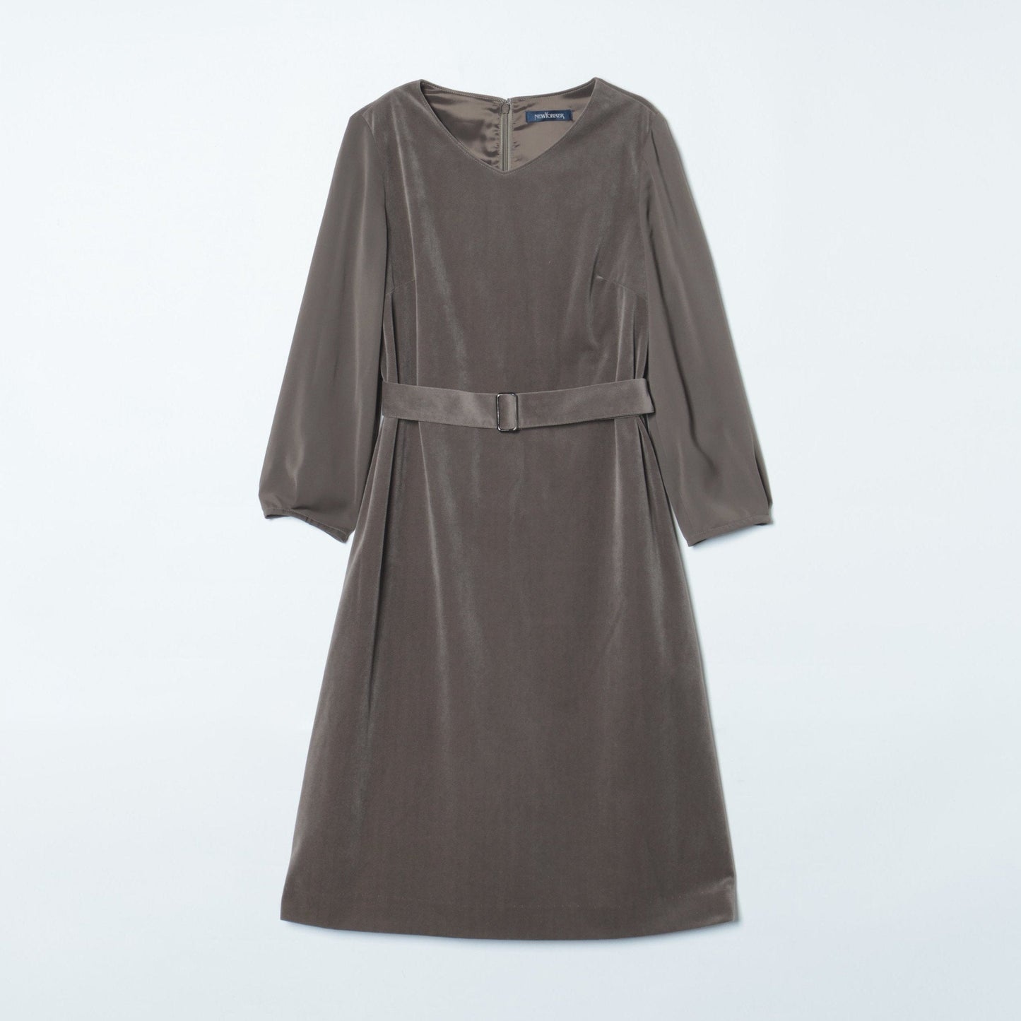 ライトベロアツイル シフォンスリーブワンピース