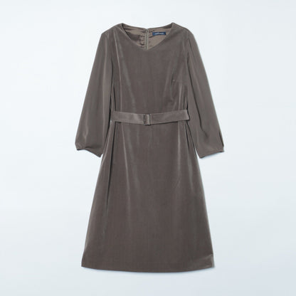 ライトベロアツイル シフォンスリーブワンピース