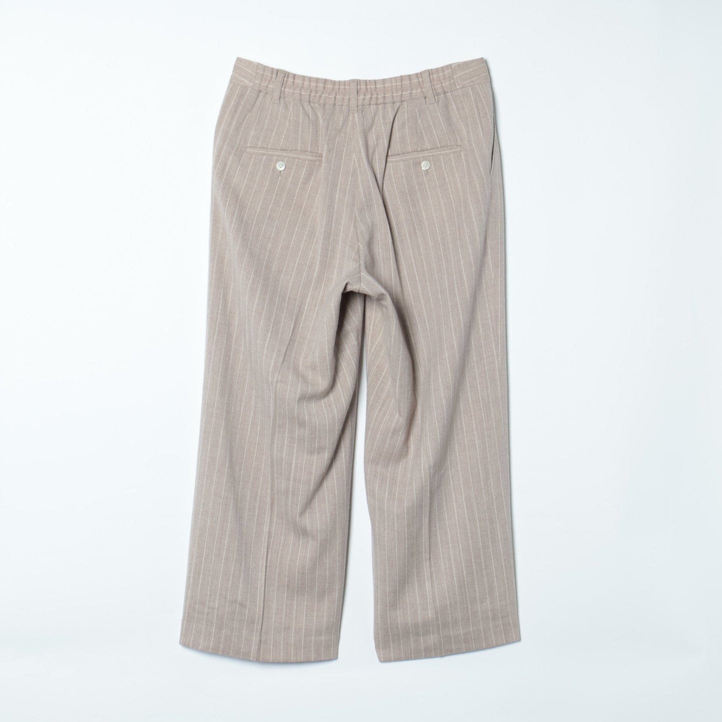 【L】ストライプフラノ センタープレスパンツ