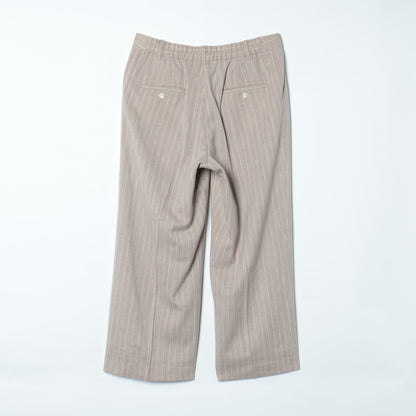 【L】ストライプフラノ センタープレスパンツ