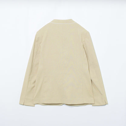 【ウォッシャブル】ナチュラルクロス 2釦パイピングジャケット