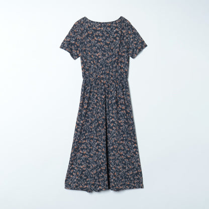 強撚スムース カスミソウプリント 半袖ワンピース