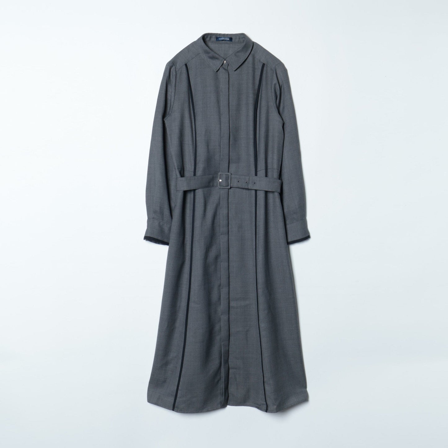 TWツイル ライン切替えシャツワンピース