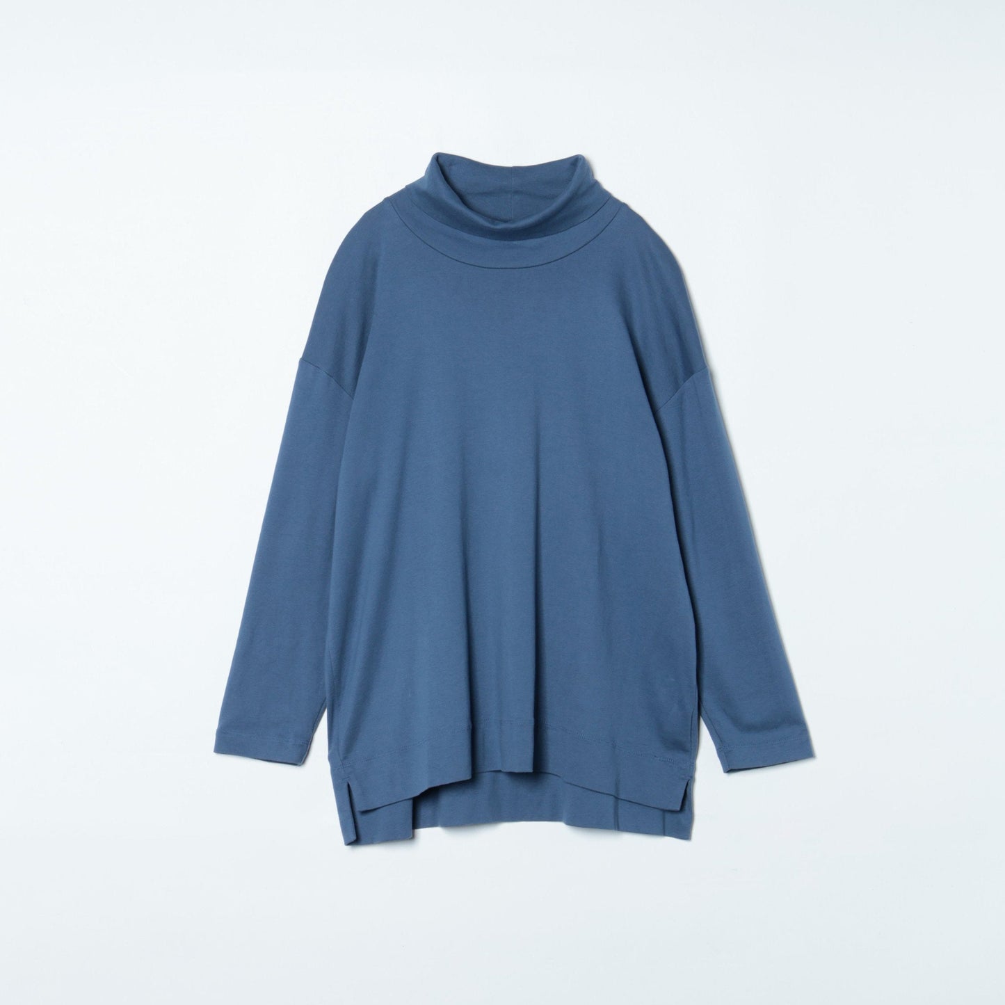 【Elama】ULTRA FINE RIB タートルネックカットソー