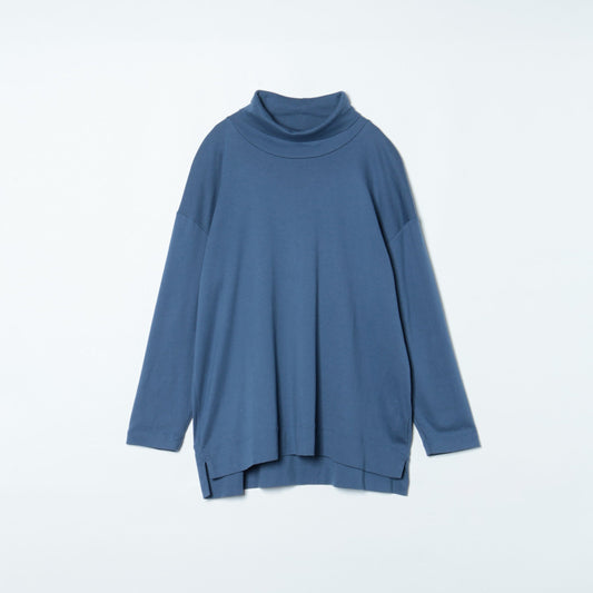 【Elama】ULTRA FINE RIB タートルネックカットソー