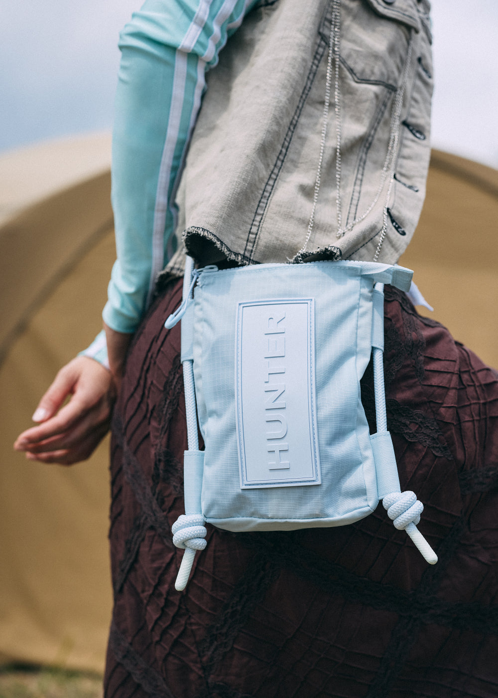 トラベル リップストップ リサイクル ナイロン フォンポーチ