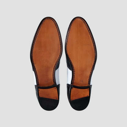 99042 / CALF / BLACK/WHITE / LEATHER SOLE / UK3.5(22.5cm)
