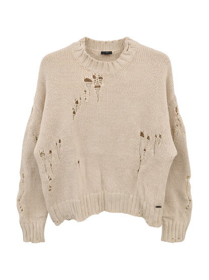 Drop Needle Loose Knit Pullover