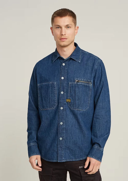 Pleated Zip Regular Shirt
