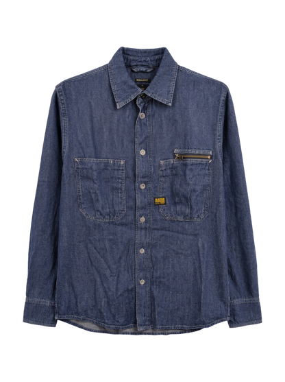 Pleated Zip Regular Shirt