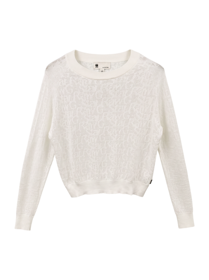Pointelle lt wt knit wmn