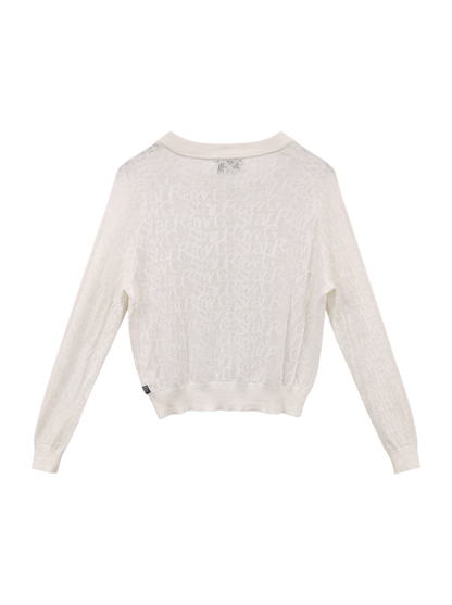 Pointelle lt wt knit wmn