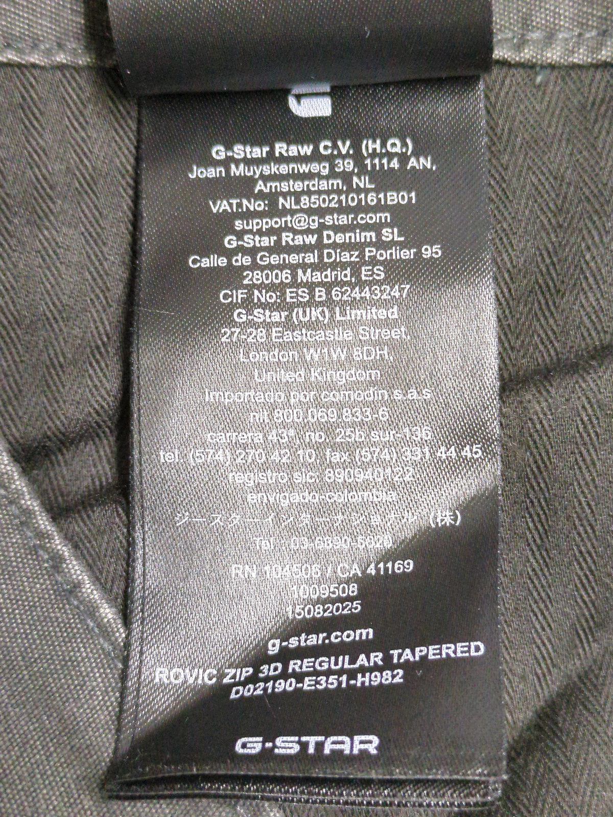 Rovic Zip 3D Regular Tapered Pants
