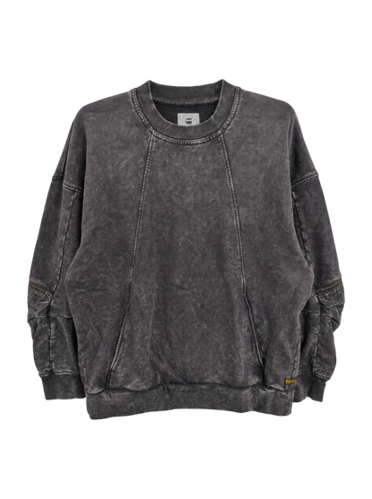 Washed 3D Mix Oversized Sweater