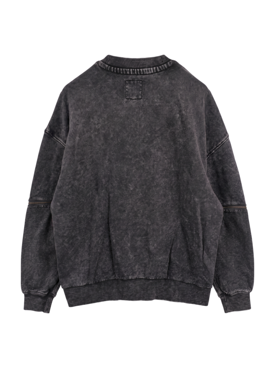Washed 3D Mix Oversized Sweater