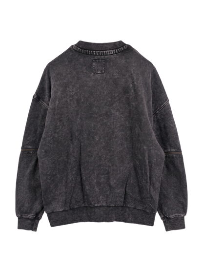 Washed 3D Mix Oversized Sweater