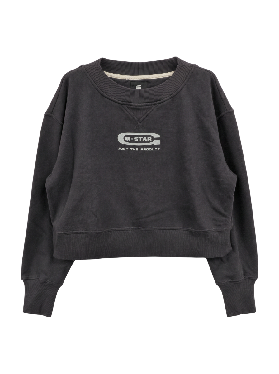 Vintage cropped logo loose r sw wmn