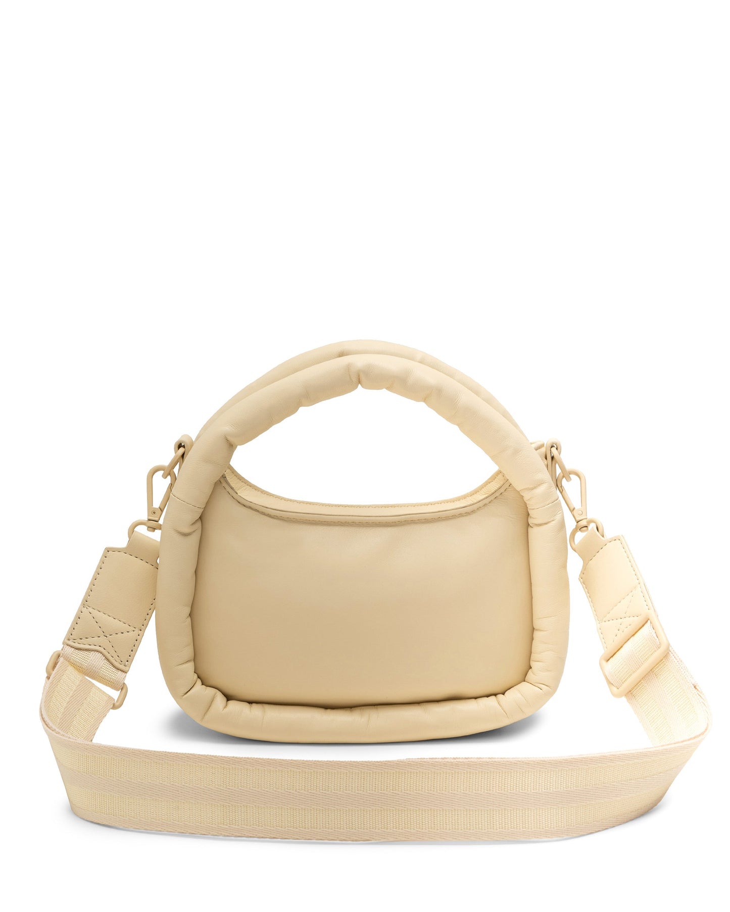 LEATHER FRAMED MINI HOBO CROSSBODY