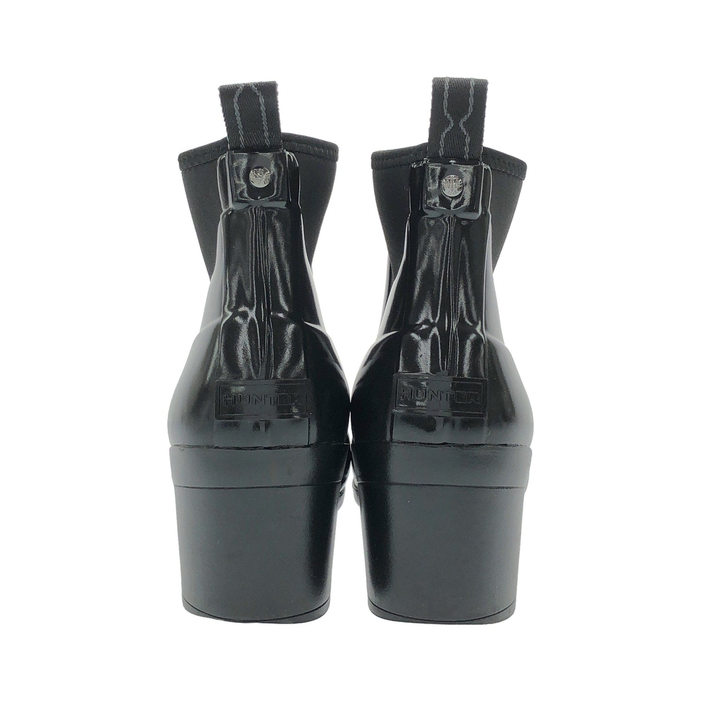 レディース リファインド グロス ミッド ヒール ブーツ