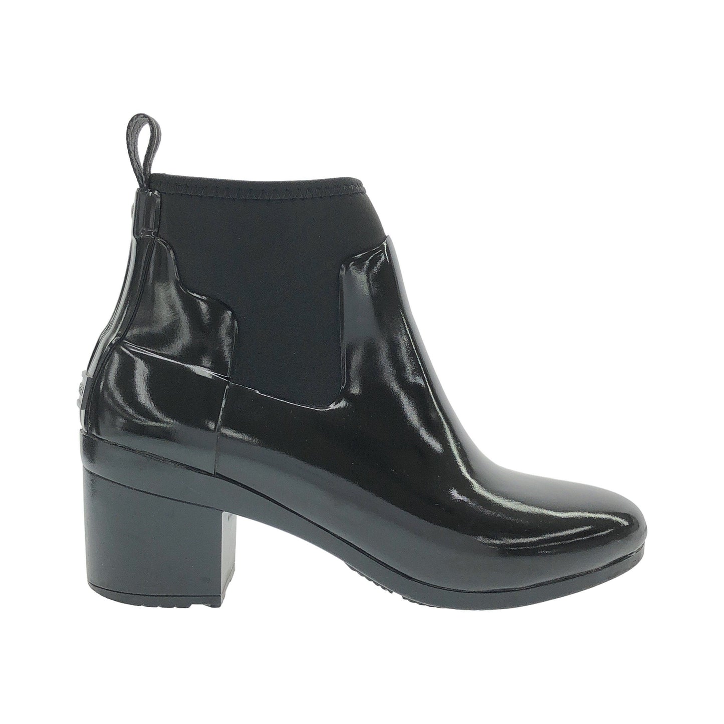 レディース リファインド グロス ミッド ヒール ブーツ