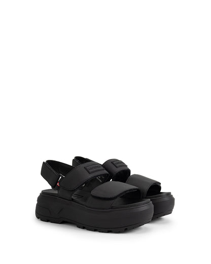U CITY REBEL LEATHER HEEL STRAP SANDAL