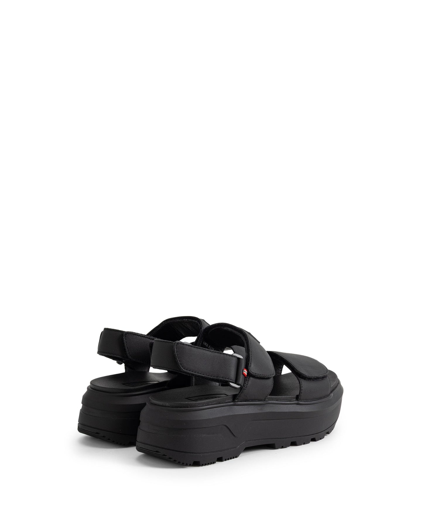 U CITY REBEL LEATHER HEEL STRAP SANDAL
