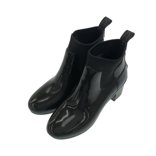 レディース リファインド グロス ミッド ヒール ブーツ