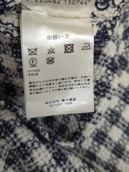 コットンリネンロープバスケットチェックジャケット
