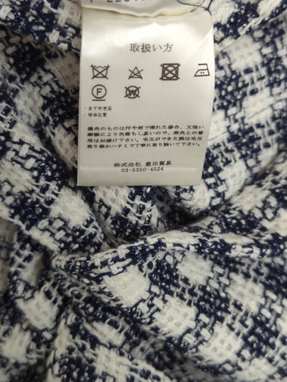 コットンリネンロープバスケットチェックジャケット