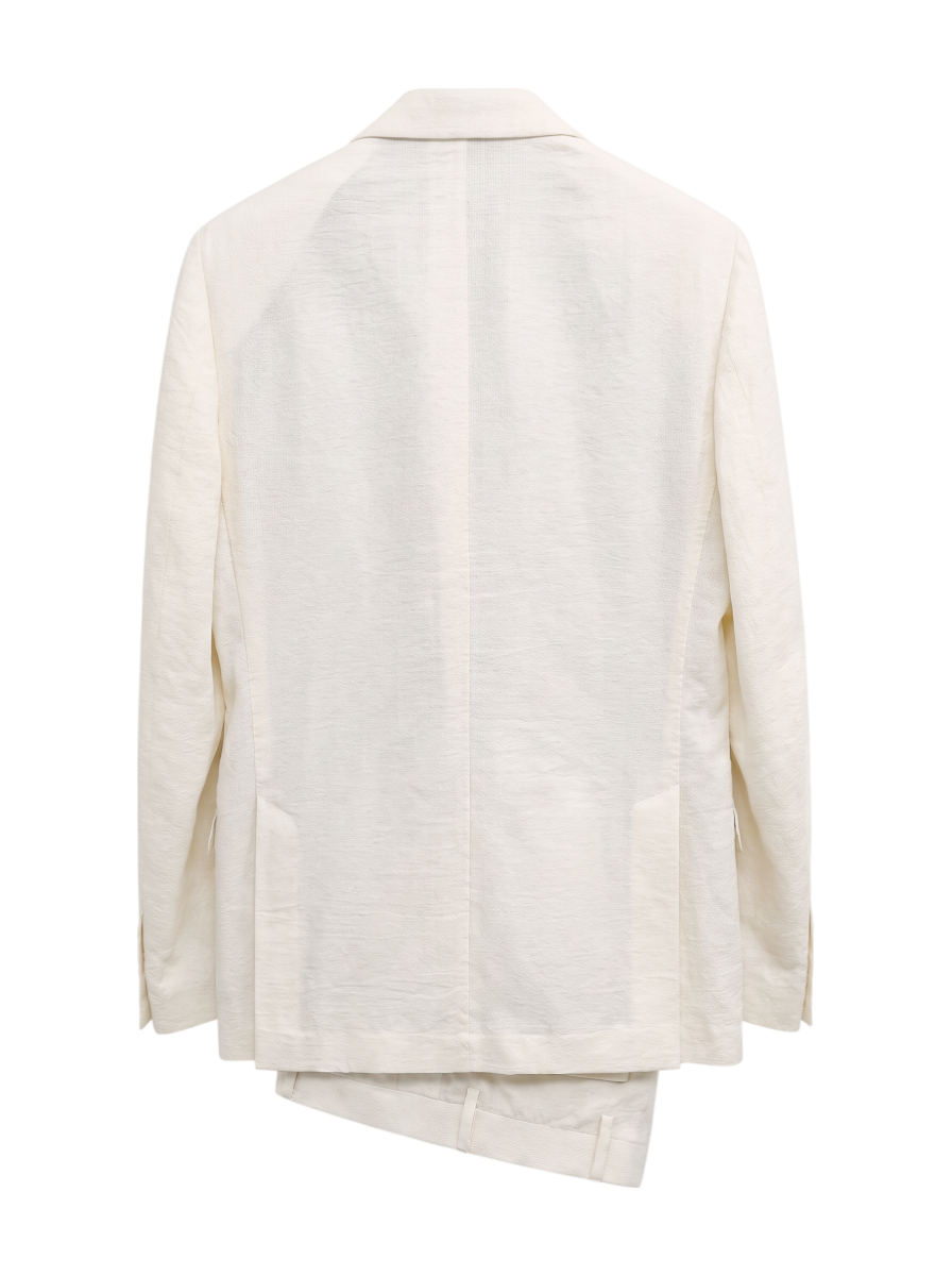 EXコットンレーヨンシアサッカーストライプスーツ