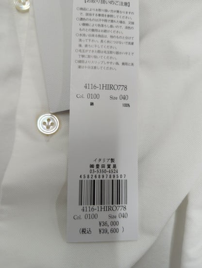 コットンピンオックスムジシャツ