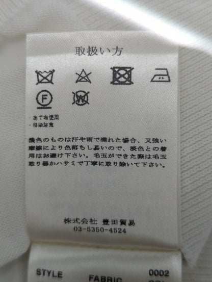 クレープコットンプレーンステッチロングスリーブモックニット