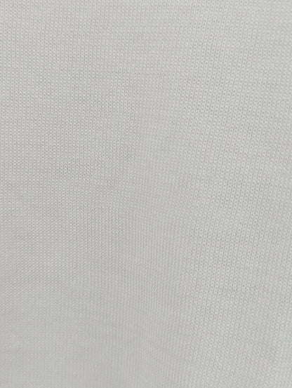 クレープコットンプレーンステッチロングスリーブモックニット