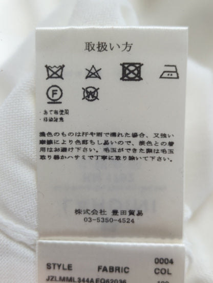 クレープコットンプレーンステッチロングスリーブモックニット
